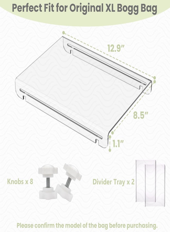 Kiicii 2025 NEW Topper Tray & Divider Tray for X-Large Bogg Beach Tote, Table Top And Organizer Insert All-in-One, High-Transparency Acrylic, A Must Have Accessories For Bogg- 2 Pack - Image 2